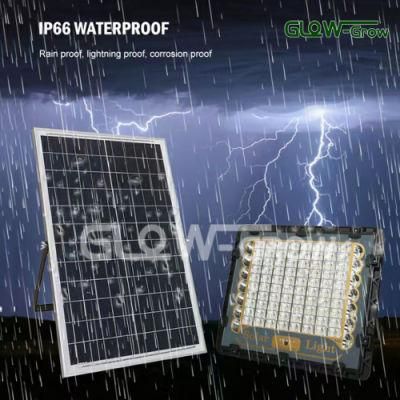 IP66 Waterproof Solar LED Flood Lights Garden Light Outdoor Induction Motion Sensor Solar Flood Light with Timer Remote Control