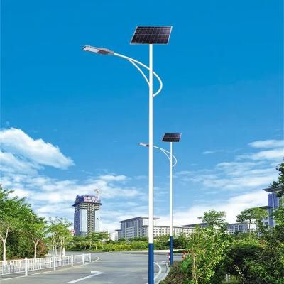 Split Solar Street Light 10m Conical Pole with Single Arm 100W LED Power