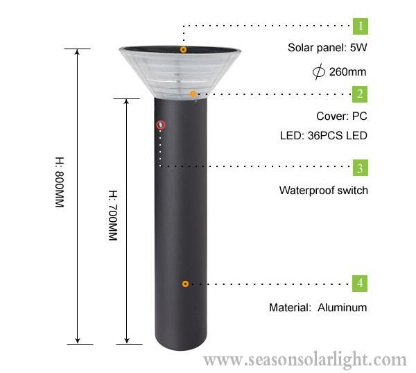 High Lumen LED Lighting Luminaires Supplier Solar Garden Outdoor Light LED Garden Lawn Lighting with LED