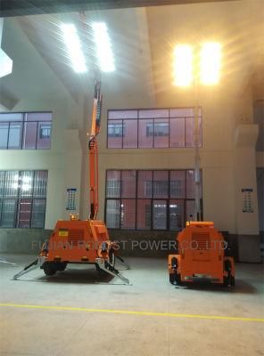 Portable LED Light Tower with High Power LED Lamps