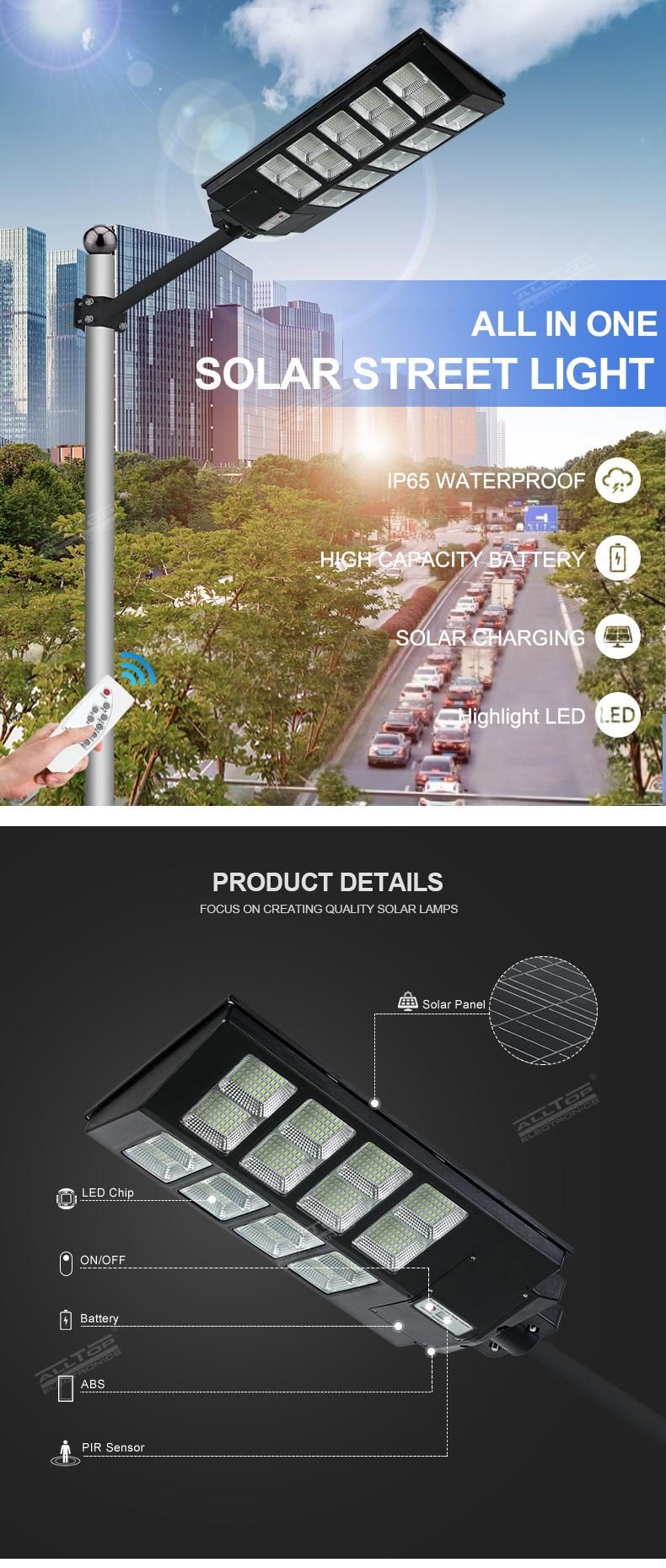 Alltop All in One 300W 400W 500W IP65 Waterproof Garden Park Outdoor Integrated Solar LED Street Lamp