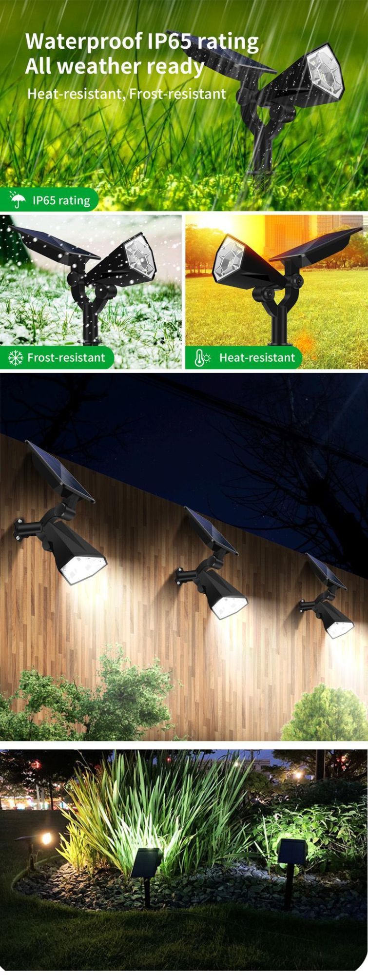 Outdoor Waterproof IP65 Decorative Lamp LED Integrated Solar Garden Lights