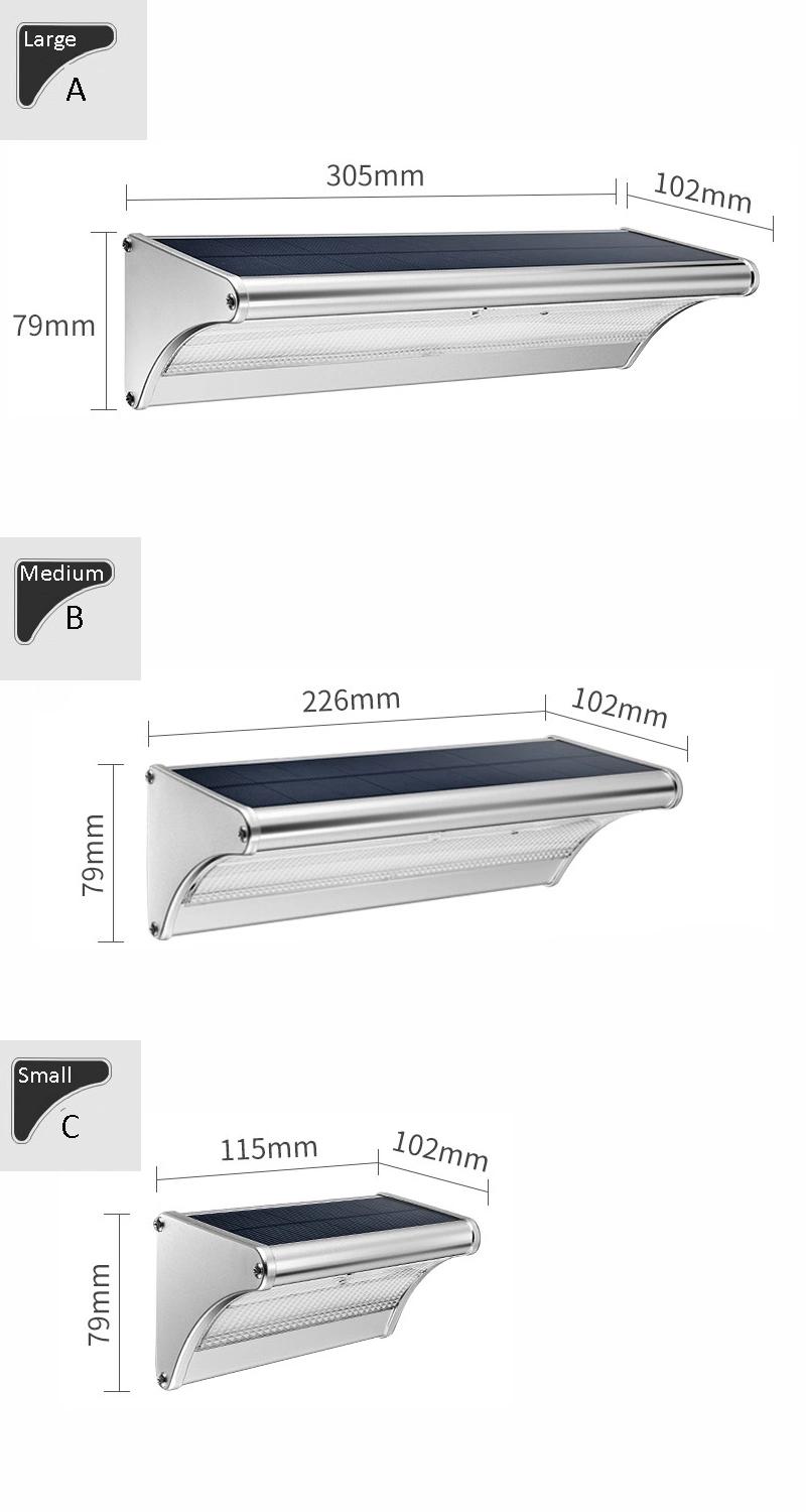 Outdoor Waterproof IP 65 Wireless Solar Wall Lighting for Garden Yard