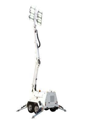 Mining Use Dual Axles Hydraulic Mast LED Mobile Lighting Tower
