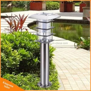 Stainless Steel LED Landscape Pole Light Solar Garden Lawn Lamp