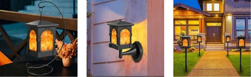 Factory Private Mould 99LEDs Solar Flame Lantern Waterproof IP65 Solar Outdoor Lights