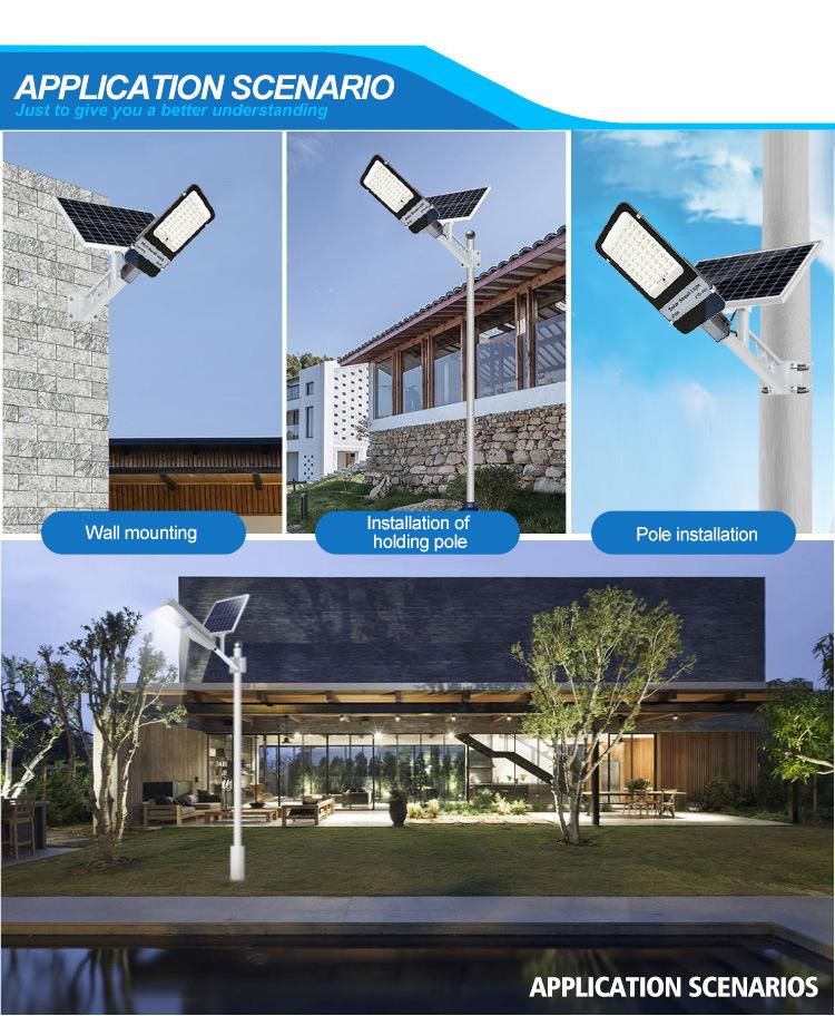 200W 300W Aluminium Solar Street Light New Street Lamp Manufacturer in China Wholesale 300W IP66 Solar LED Street Light