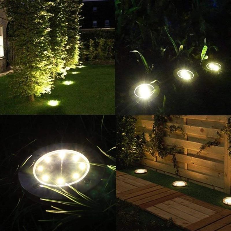 4/8 LED Solar Garden Stainless Steel Lights.