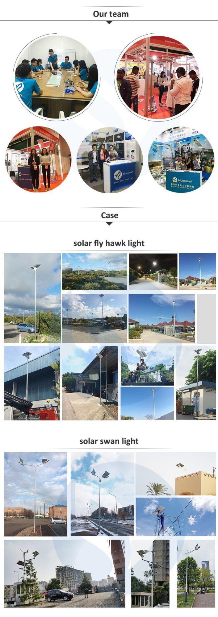 100W Microwave Sensor Solar Street Light for Outdoor Project Lighting