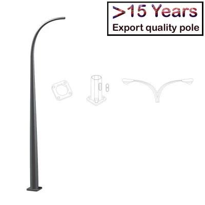 Galvanized Octagonal/Round Street Lighting Steel Pole/Hinged Pole/Utility Pole, Gr65, Q355, Q235