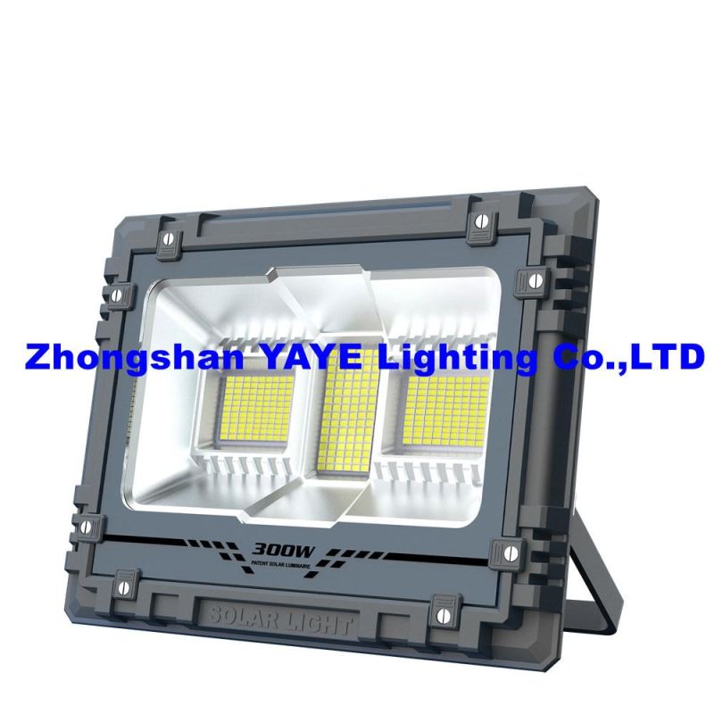 Yaye Hottest Sell 200W Waterproof IP67 RGB Solar LED Flood Lighting with Control Modes: Time /Light Control +Remote Controller+ bluetooth Music Rhythm
