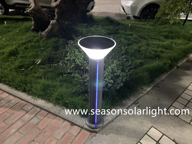 Decorative Border Pathway Driveway Landscape Lighting Outdoor Bollard Solar LED Garden Light with LED Strip Light