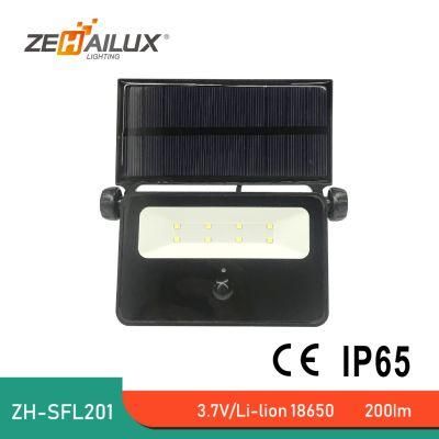 Factory Promotion New Design Energy Saving Rechargeable Solar LED Flood Light