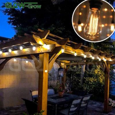 Flexible LED Hanging Solar Bulb String Light for Garden Decoration