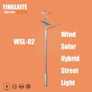 High Lumens Bridgelux CREE 9m Pole 100W Wind Solar Hybrid Street Light