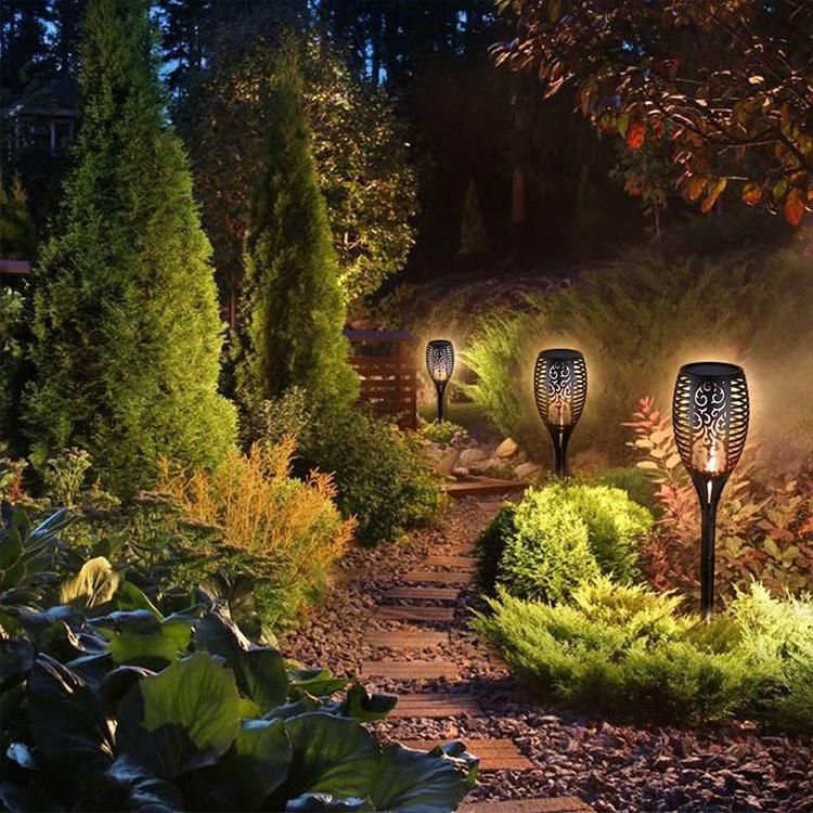 Solar Path Garden Flickering Outdoor LED Torches Light