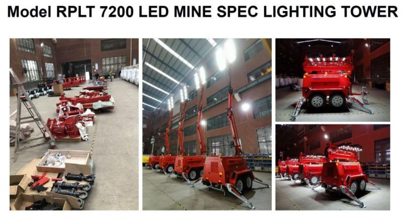 10m High Mast Diesel Generator Trailer Mobile LED Lighting Tower