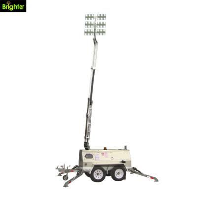 Emergency Light Portable Mobile Lighting Tower with LED Lamp