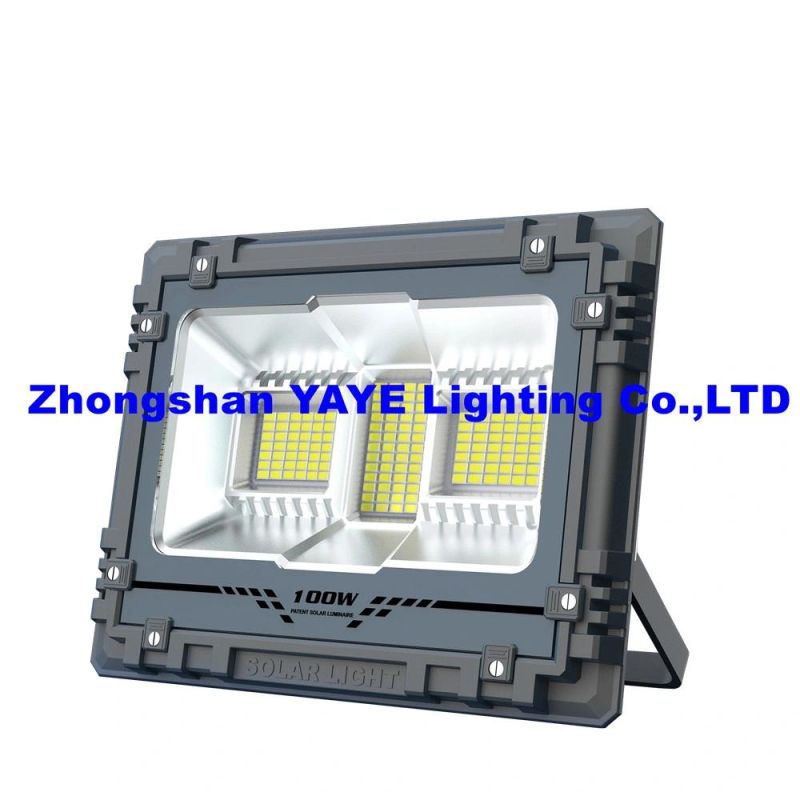 Yaye Hottest Sell Low Price High Quality IP67 Energy Saving 100watt RGB Solar LED Flood Garden Lamp with 800W/500W/300W/200W/100W/60W Available/1000PCS Stock