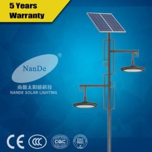 Aluminum Lamp Pole Solar Garden Light with Double Arms