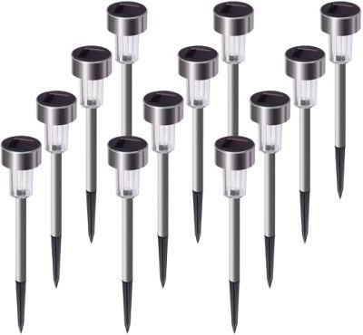 Solar Lights Outdoor, 12pack Stainless Steel Outdoor Solar Lights