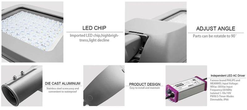 Ik08 Die Casting Aluminum >80000 Hours 40W 60W 80W 100W LED Lamp for Split Solar Light IP65