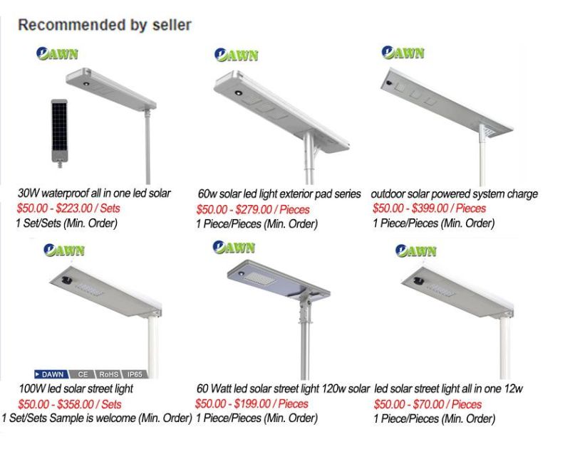 IP65 Waterproof High Bright Solar Street Path Light 30W