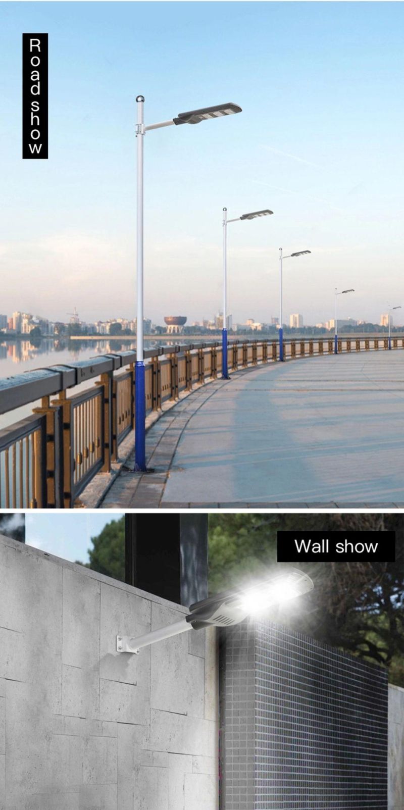 High Brightness Wide Coverage Waterproof Integrated LED All in One Solar Street Light