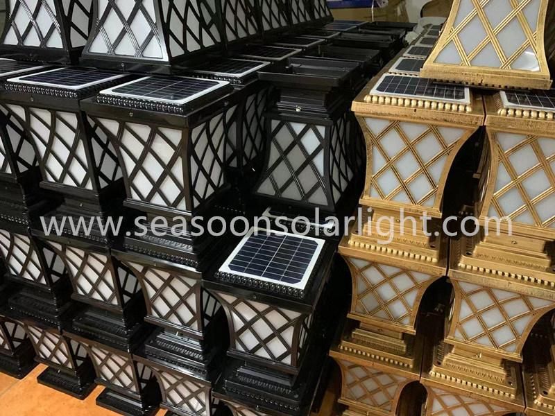 Portable Solar Outdoor Garden Decoration Light 5W Solar Fence Light with Warm+White LED Light