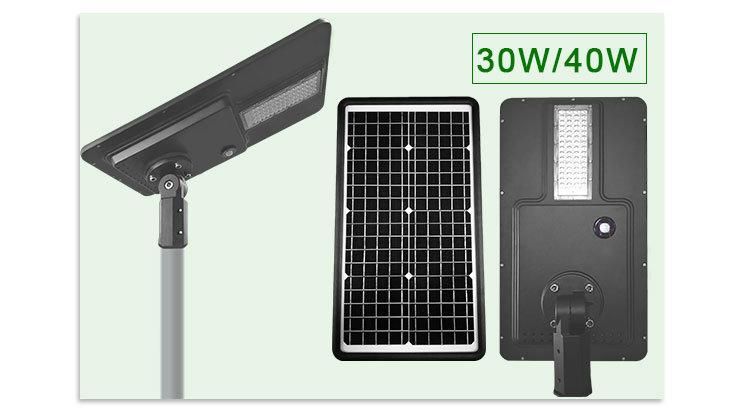 Advanced Technology IP65 120W 160 Lumens All in One Integrated Solar Panel LED Street Light Outdoor