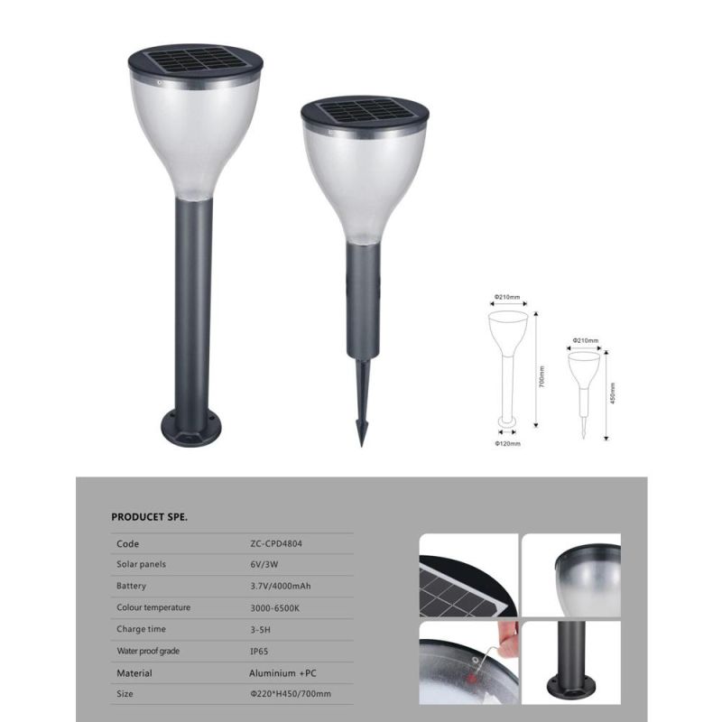 2020 New Manufacturer Waterproof Solar Lawn Light Garden Stake Light