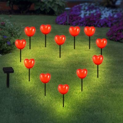 Outdoor Stakes Valentine&prime;s Day Theme Solar Garden Lights LED Lawn Plug Lights Decorations Wyz18472
