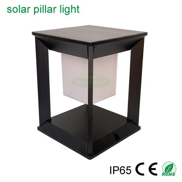 New Square Garden Gate LED Lighting Fixture Outdoor Solar Lawn Light with LED Light & Lamp