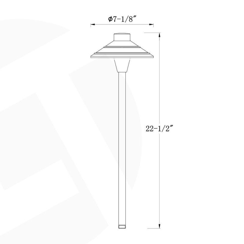 Lt2403 Low Voltage Landscape Lighting Brass Die-Cast Brass Outdoor Pathway Light 4W G4 LED for Yard Walkway Lawn Antique Bronze