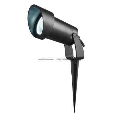 IP65 Exterior Garden Ground Spike Light GU10 Socket in Black