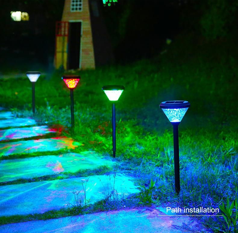 New Design Outdoor Lawn Road Lamp Black Integrated LED Solar Garden Light