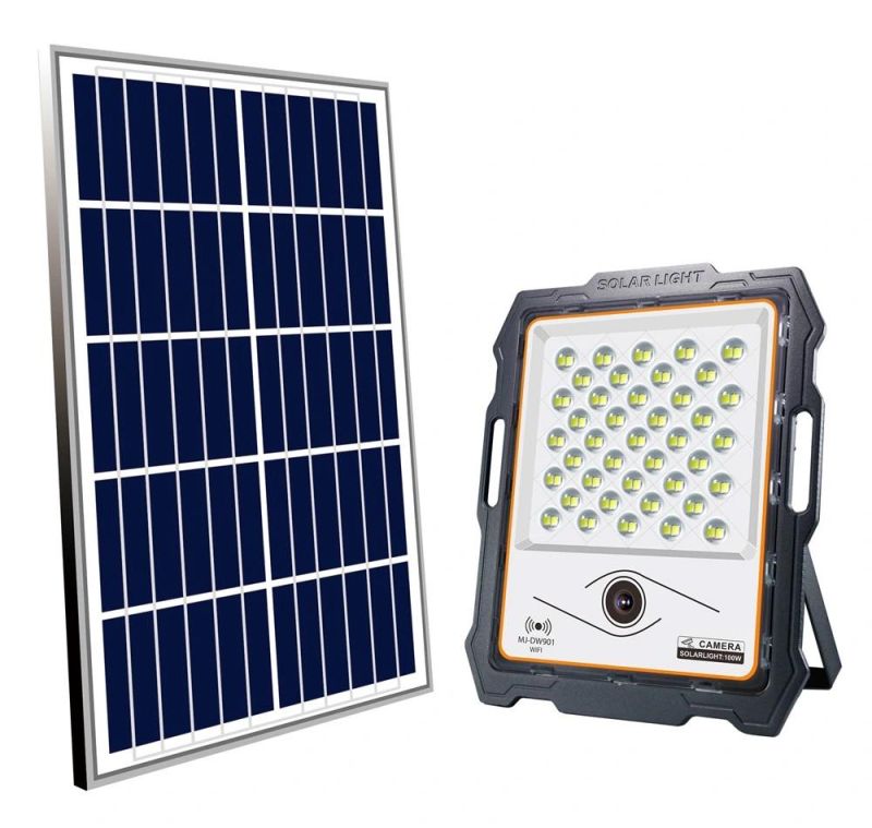 Yaye 2021 Hottest Sell Manufacturer Energy Saving Countryside Garden Solar Spotlight LED 100W 300W Solar Flood Light with 1080P IP Camera & 1000PCS Stock