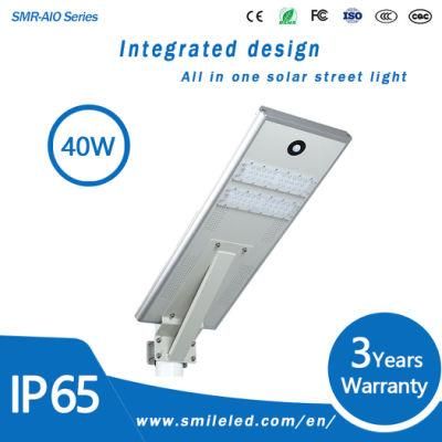 40W Outdoor IP65 Waterproof Integrated Solar Street Light