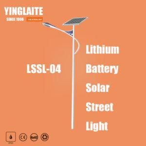 High Lumens Bridgelux 8m Pole 100W Lithium Battery Solar LED Street Light