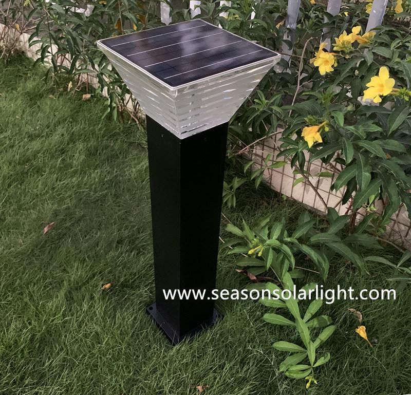 Height Customized Alu. Material Lamp Solar Powered Outdoor Garden Light with Warm+White LED Light