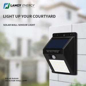 Langy Official PIR 20 LED Solar Motion Sensor Light for Home Outdoor Emergency Security Garden Solar Wall Light