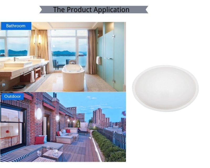 IP65 Moisture-Proof Lamps Outdoor Bulkhead Waterproof LED Light Energy Saving Lamp Round with CE RoHS