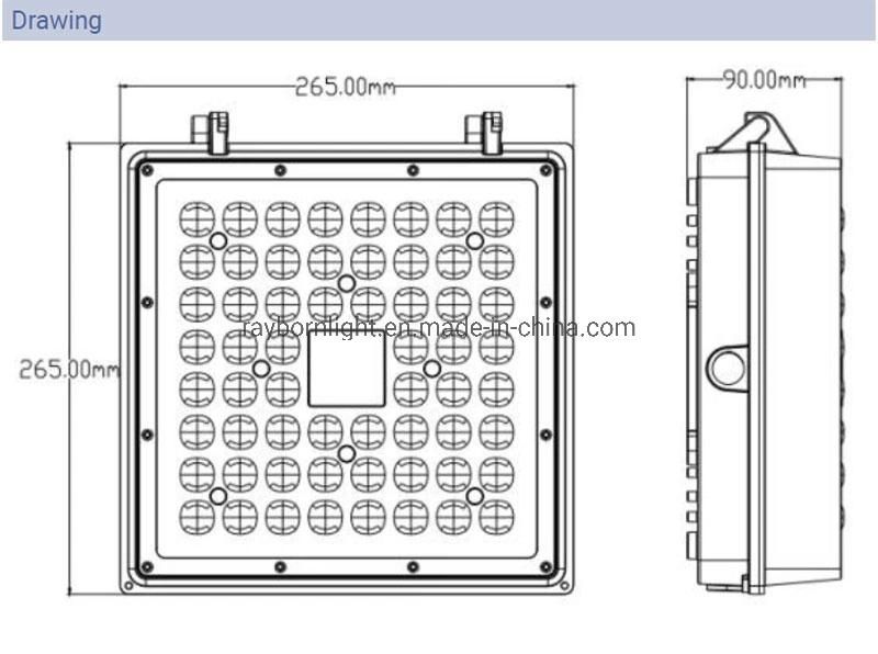 150lm/W 80W 100W 120W Indoor Industrial Factory LED Canopy Light for Gas Station Natatorium Tennis Vollyball Badminton Court Exhibition Lighting