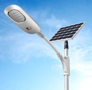 2021 New Type Patent Design 30W 5000K Dia Casting Aluminum All in Two Solar Street LED Light with Pole
