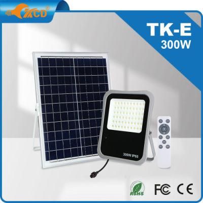 Super Bright Rechargeable Solar Security Light Waterproof IP65 200W Solar Panel Flood Light with Remote Control
