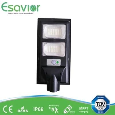 Esavior 60W All in One LED Solar Light for Residential/Pathway/Roadway/Garden/Wall Lighting