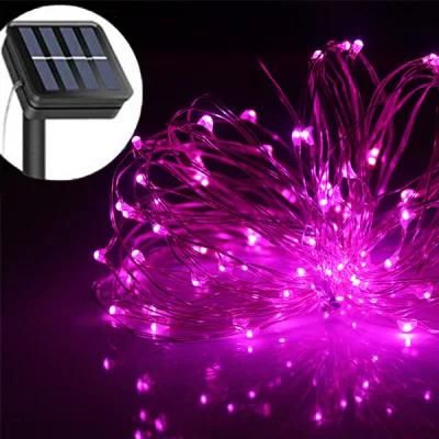 8 Modes Waterproof Outdoor Copper Wire LED Lamp String Light Solar Powered Christmas Fairy Lights for Tree Home Garden Wedding Decoration