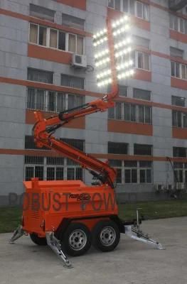 OEM Kubota 10m Hydraulic Mast Mobile Mining Lighting Tower