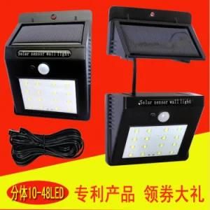 Split Outdoor PIR Motion Sensor Family Garden Lamp LED Solar Wall Lamp Light