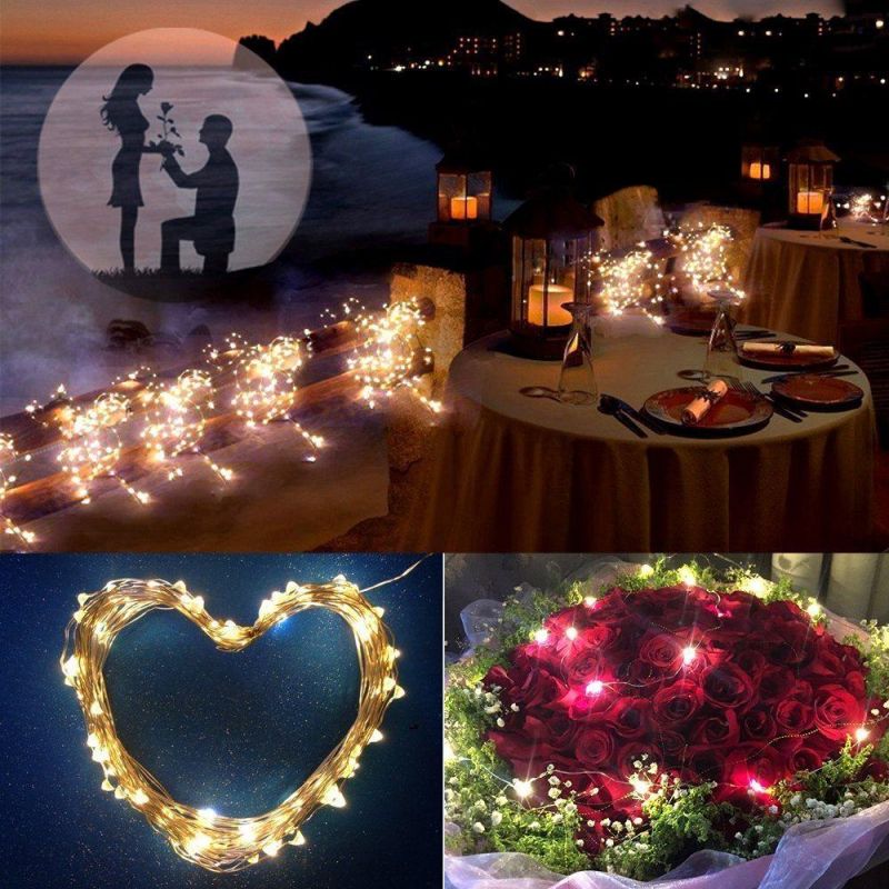 IR Dimmable 11m/21m/31m/51m LED Outdoor Solar String Lights for Fairy Holiday Christmas Party Garland Lighting Valentine′s Day